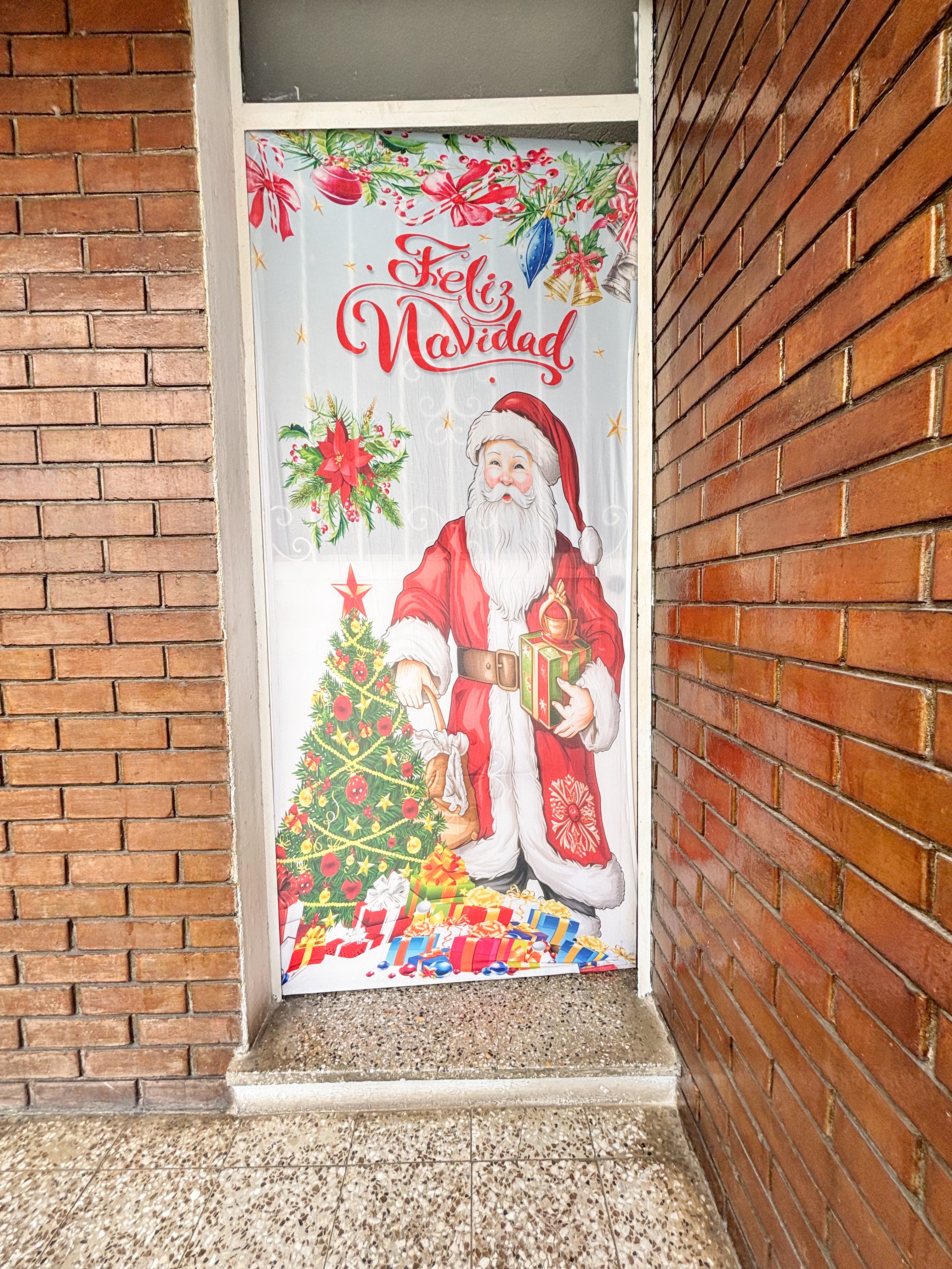 Funda navideña para puerta