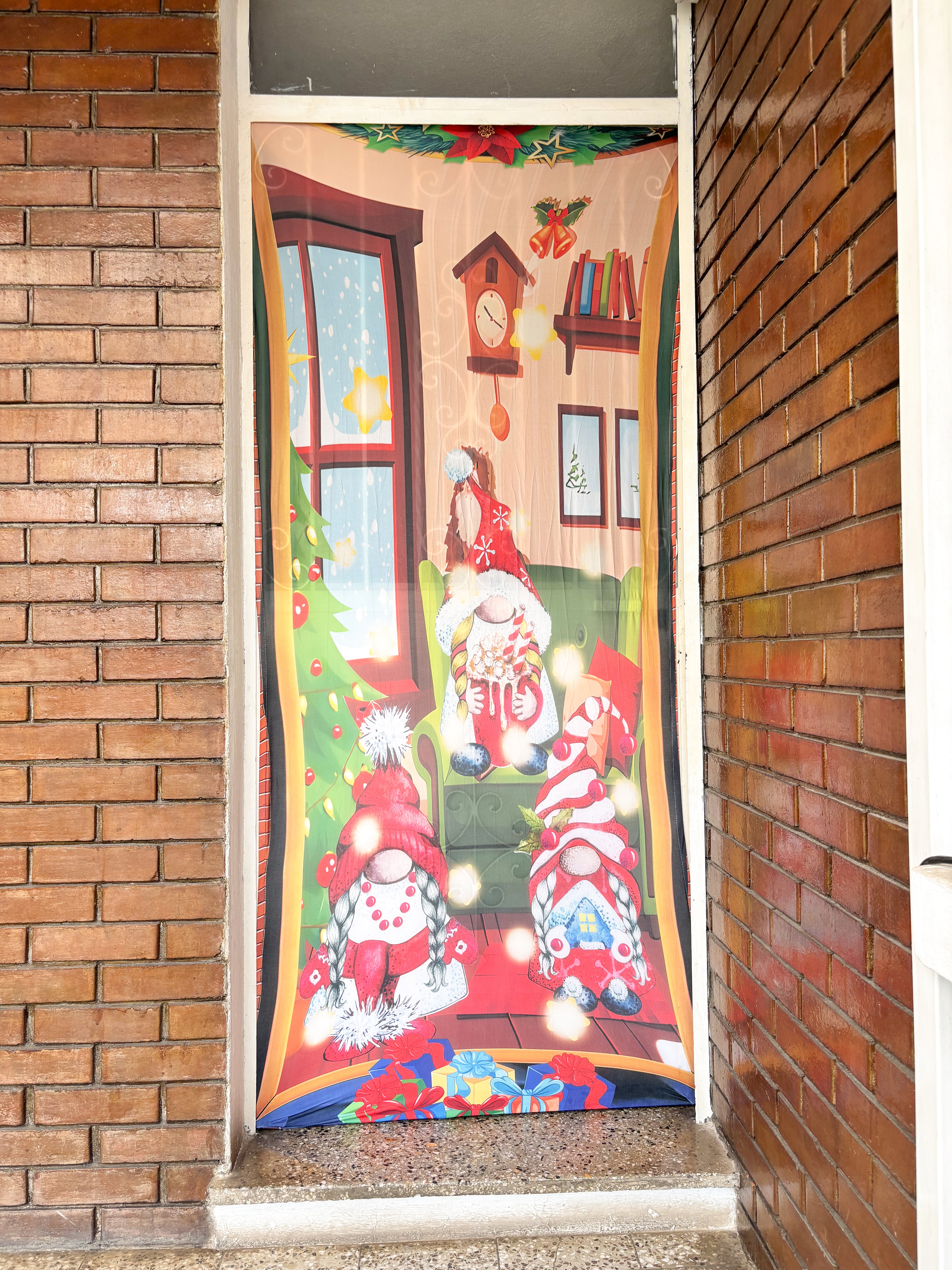 Funda navideña para puerta