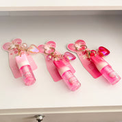 Gloss rosa con llavero de corazón Lucky Model