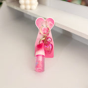 Gloss rosa con llavero de corazón Lucky Model