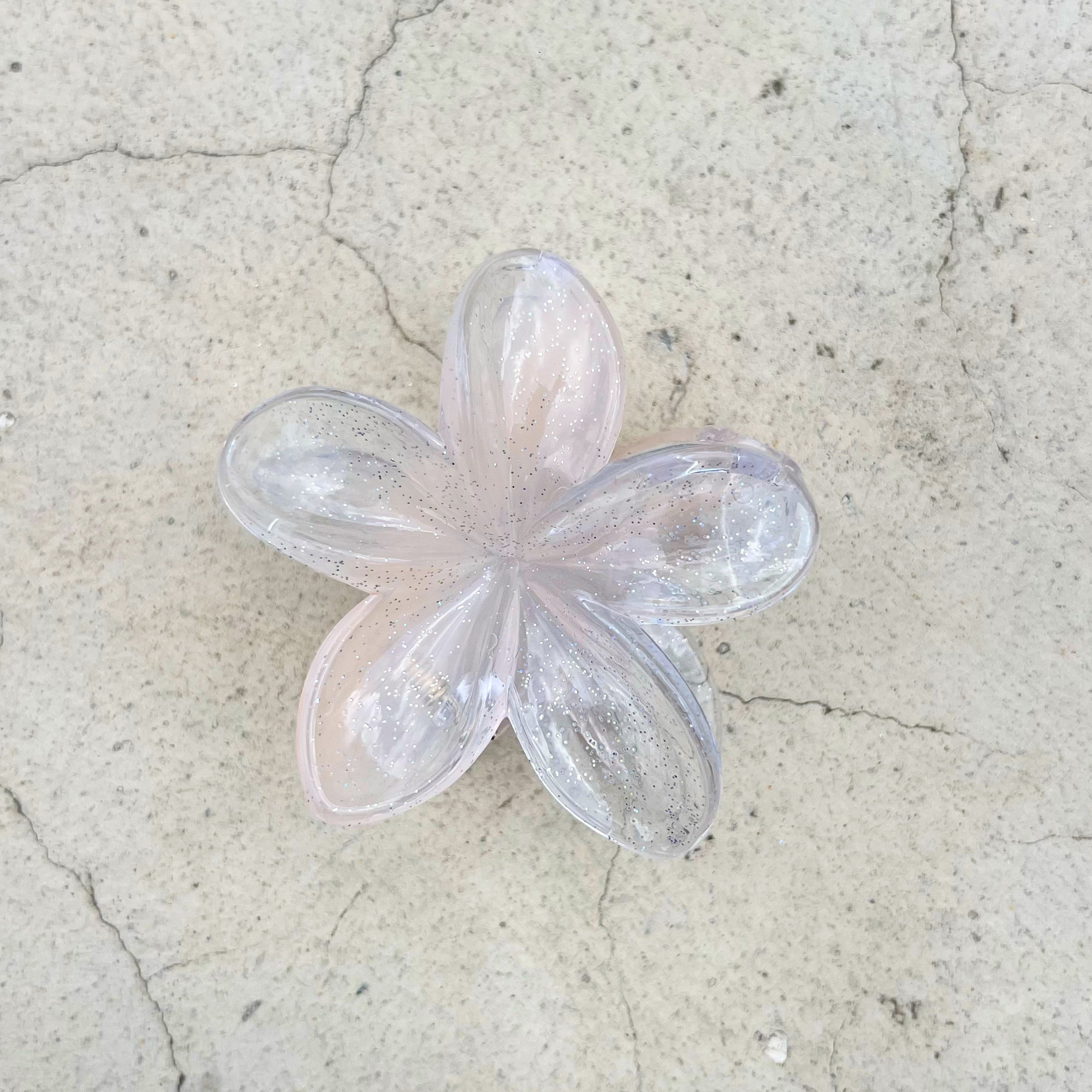 Gancho de flor con glitter para el cabello