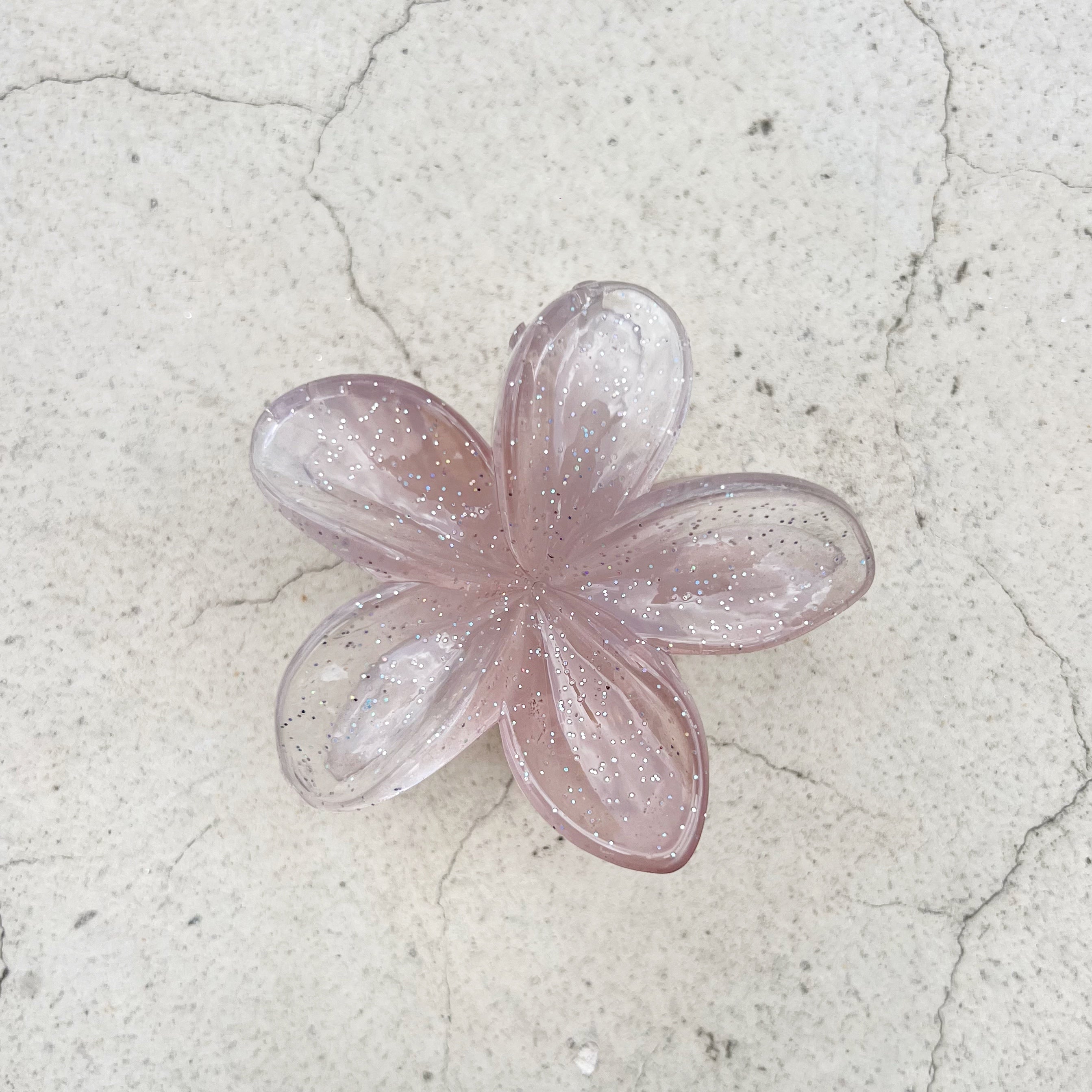 Gancho de flor con glitter para el cabello
