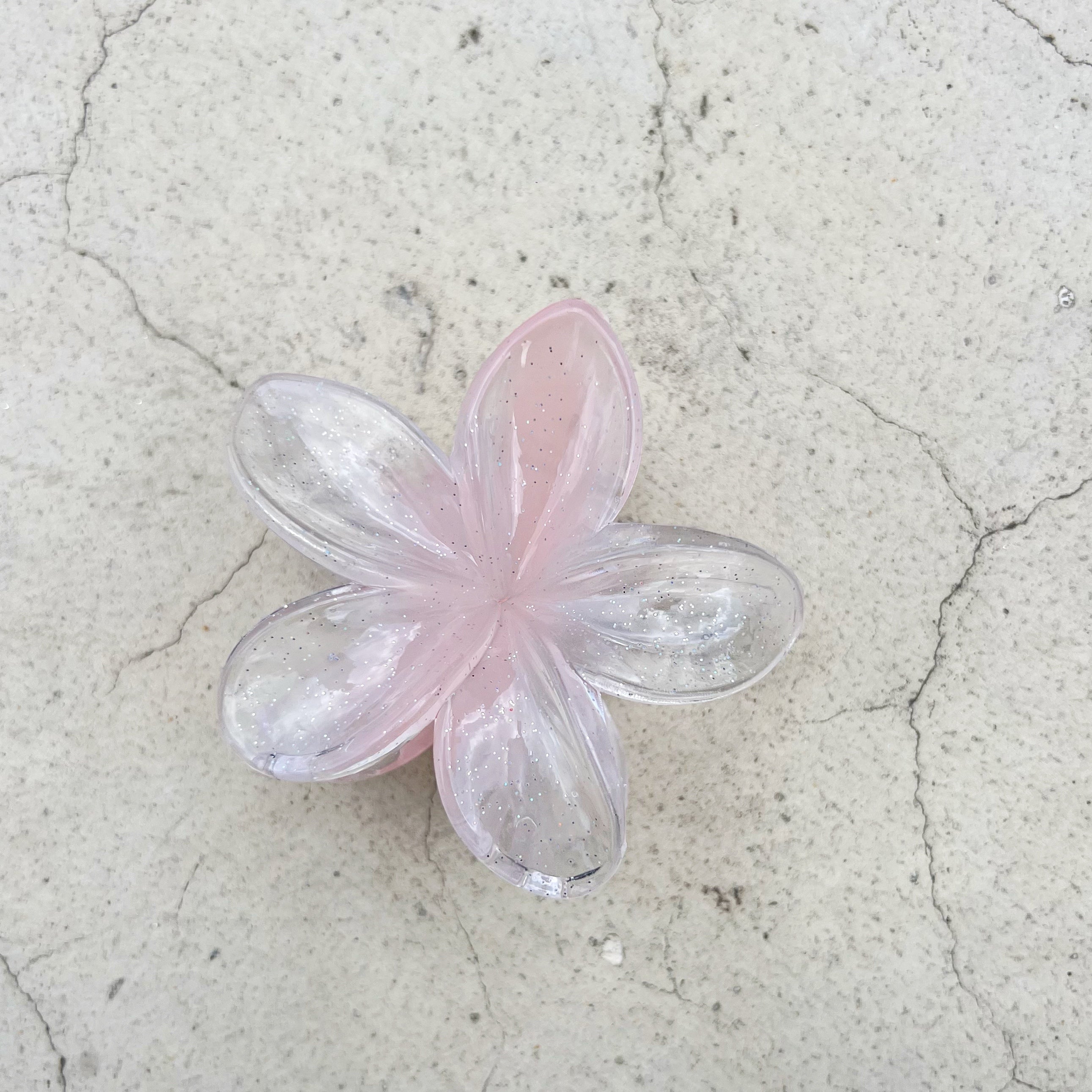 Gancho de flor con glitter para el cabello