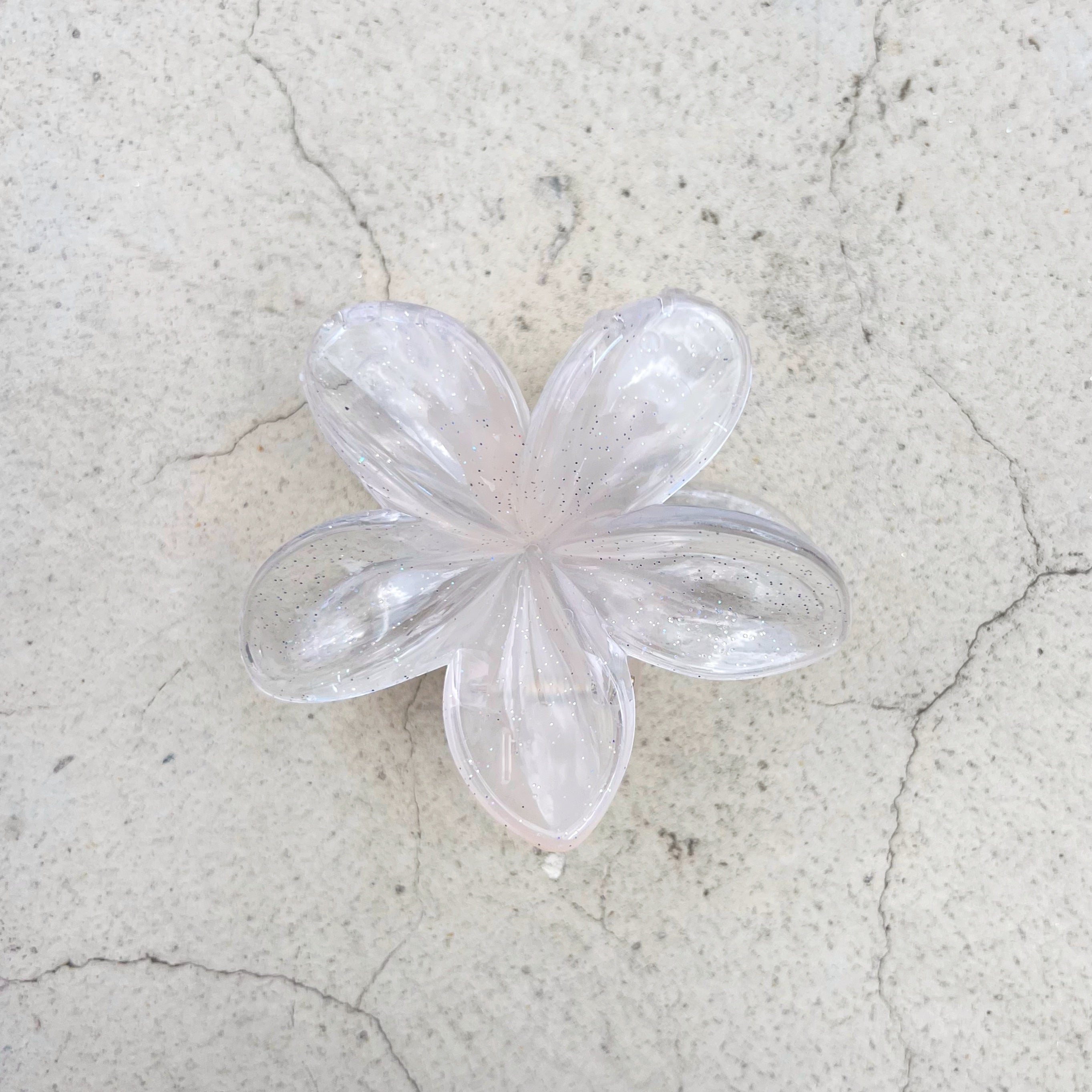 Gancho de flor con glitter para el cabello