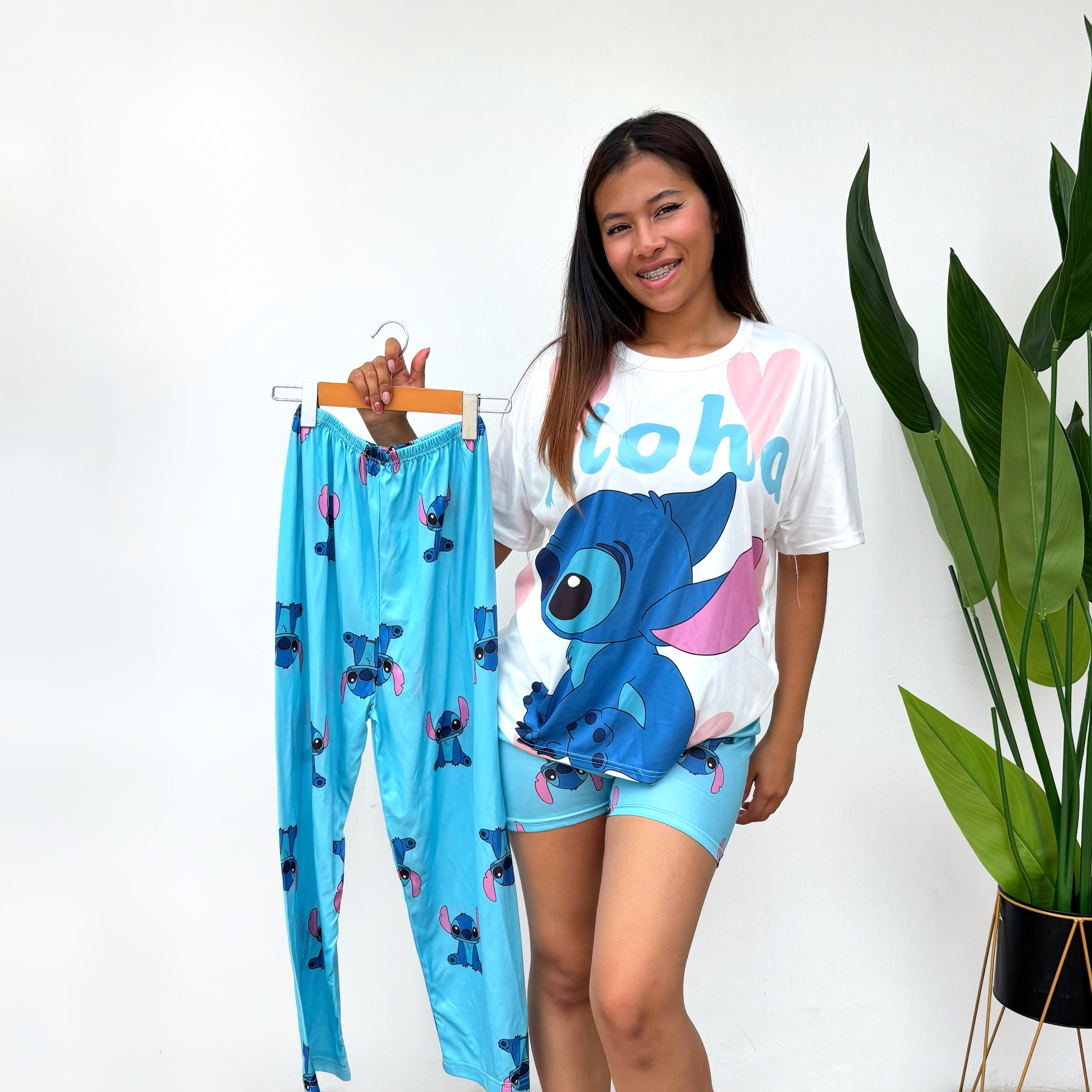 Conjunto de pijama de stitch