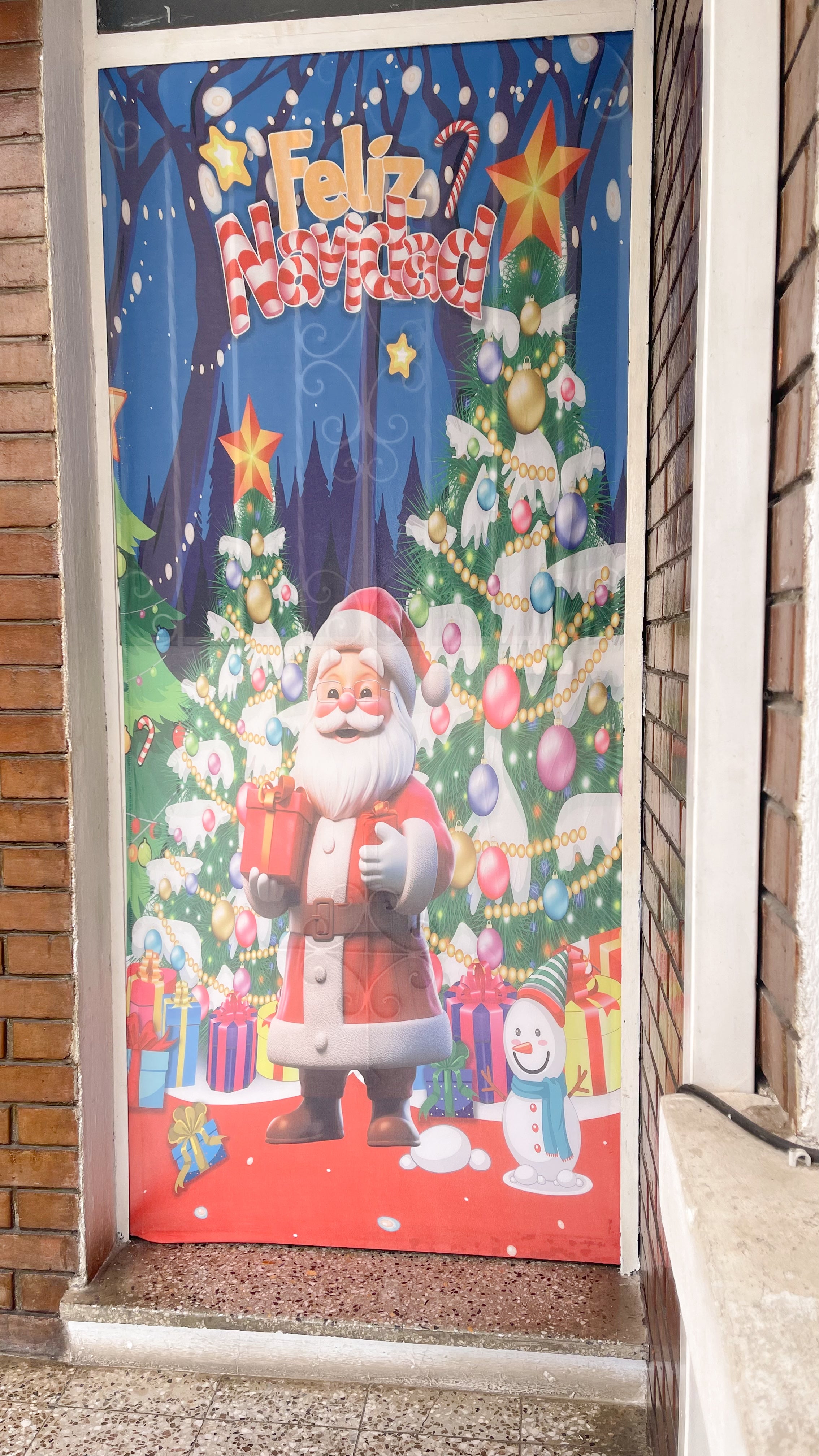 Funda navideña para puerta