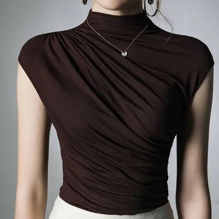 Blusa con diseño fruncida - Dressygt