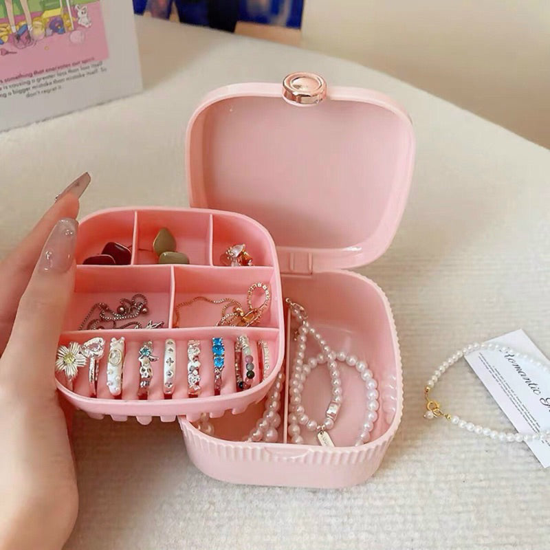 Mini joyero de plástico para viaje