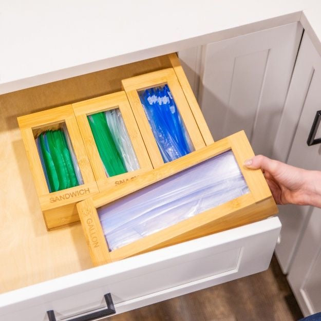 Organizador de bolsas ziploc de cocina