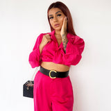 Conjunto de blusa y palazzo fashion