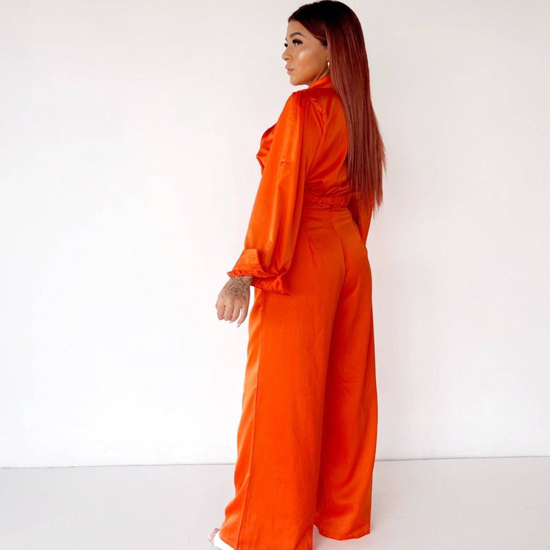 Conjunto de blusa y palazzo fashion