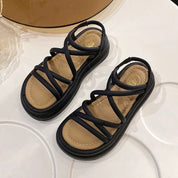 Sandalias de tiras cruzadas para dama