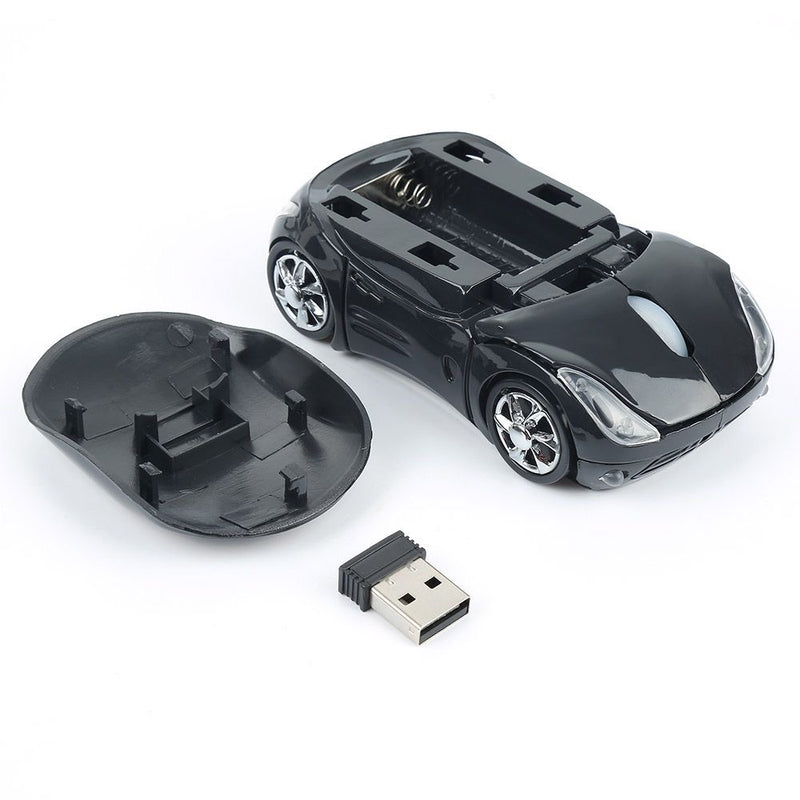 Mouse con diseño de carro inalámbrico