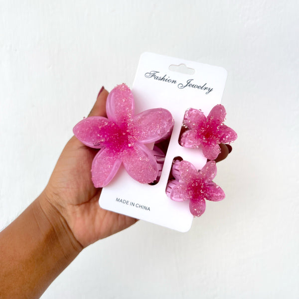 Set de tres Ganchos de flor
