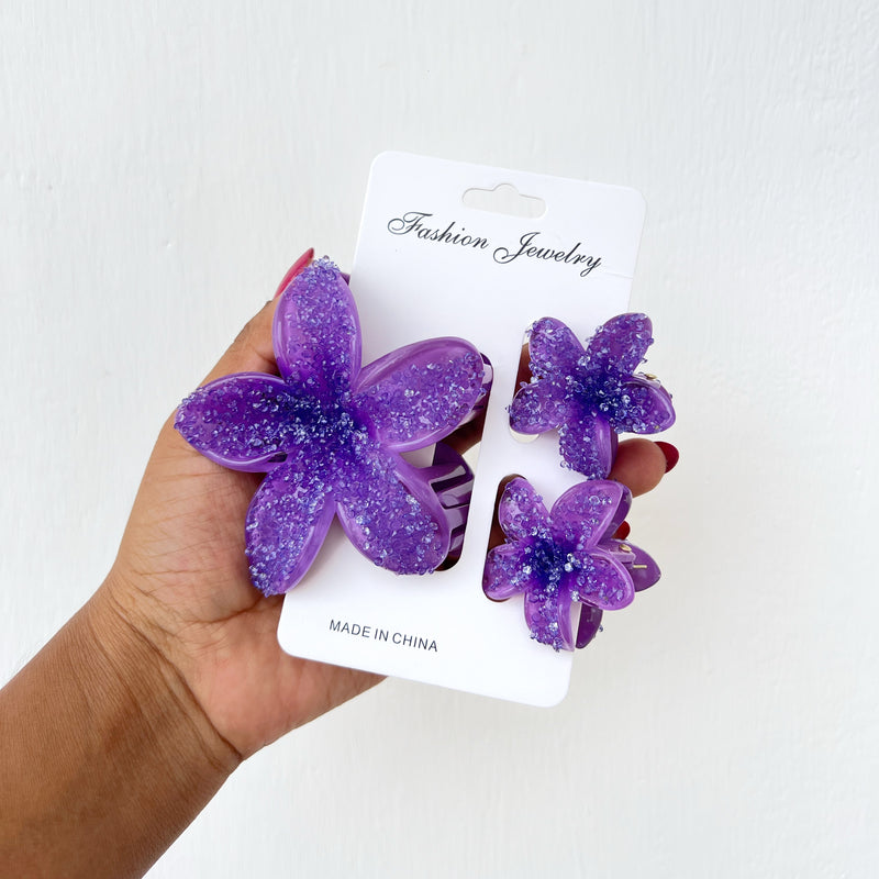 Set de tres Ganchos de flor
