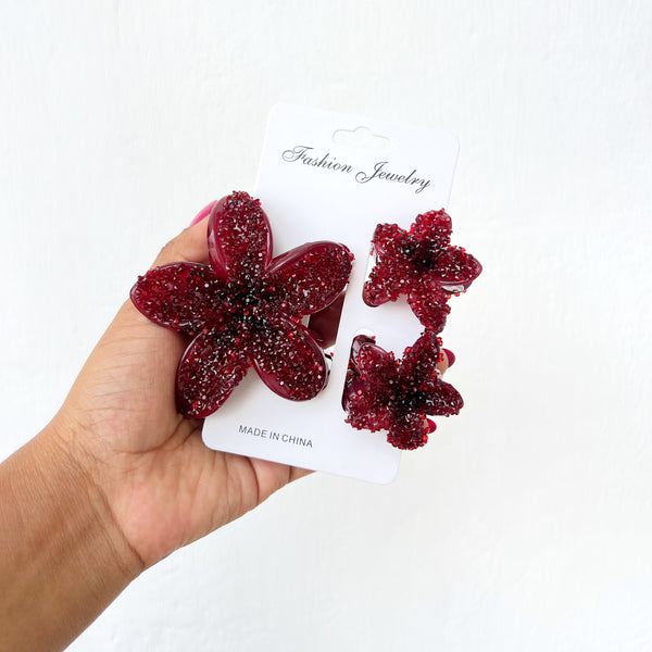 Set de tres Ganchos de flor