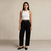 Conjunto de pantalón con crop top