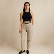 Conjunto de pantalón con crop top