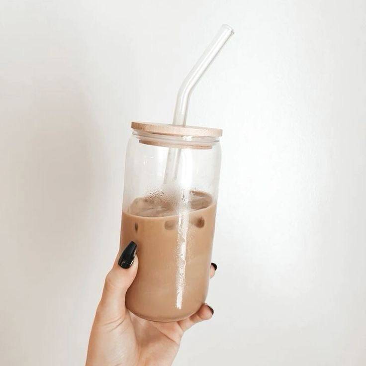 Vaso de Vidrio Ecológico con Tapadera de Bambú - Dressygt