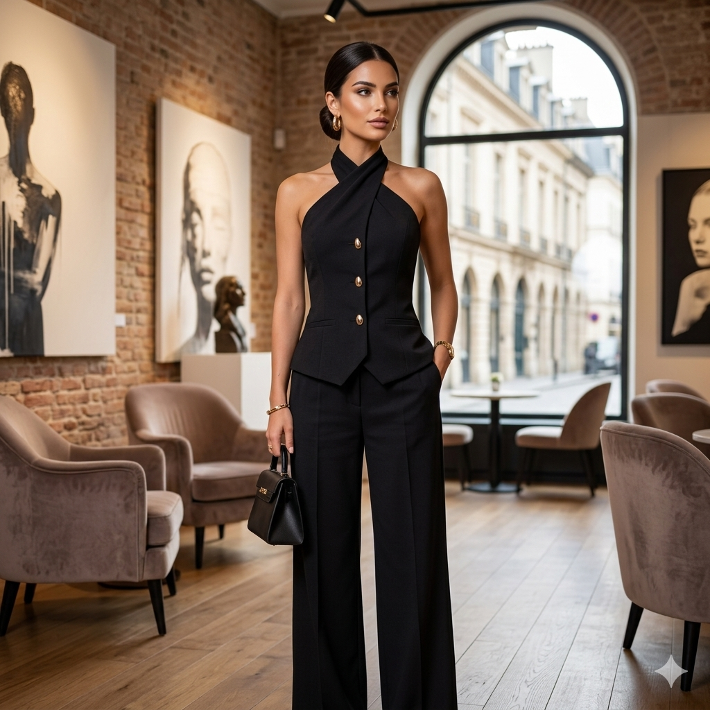 Set classy con cuello halter - Dressygt