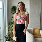 Body floral de cuello cuadrado - Dressygt