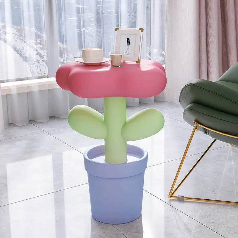 Mesa de noche de flor