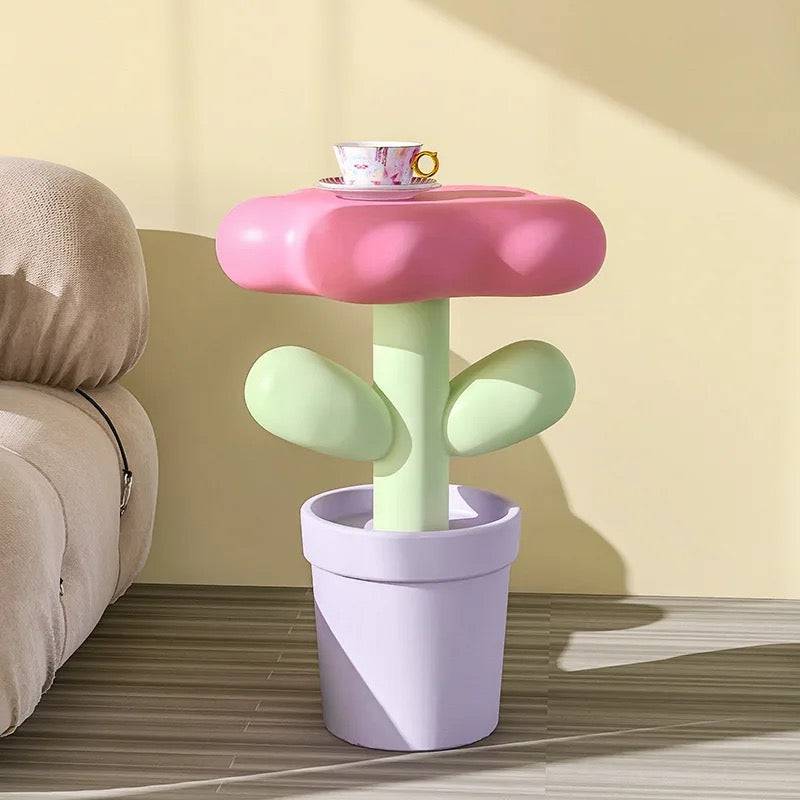 Mesa de noche de flor
