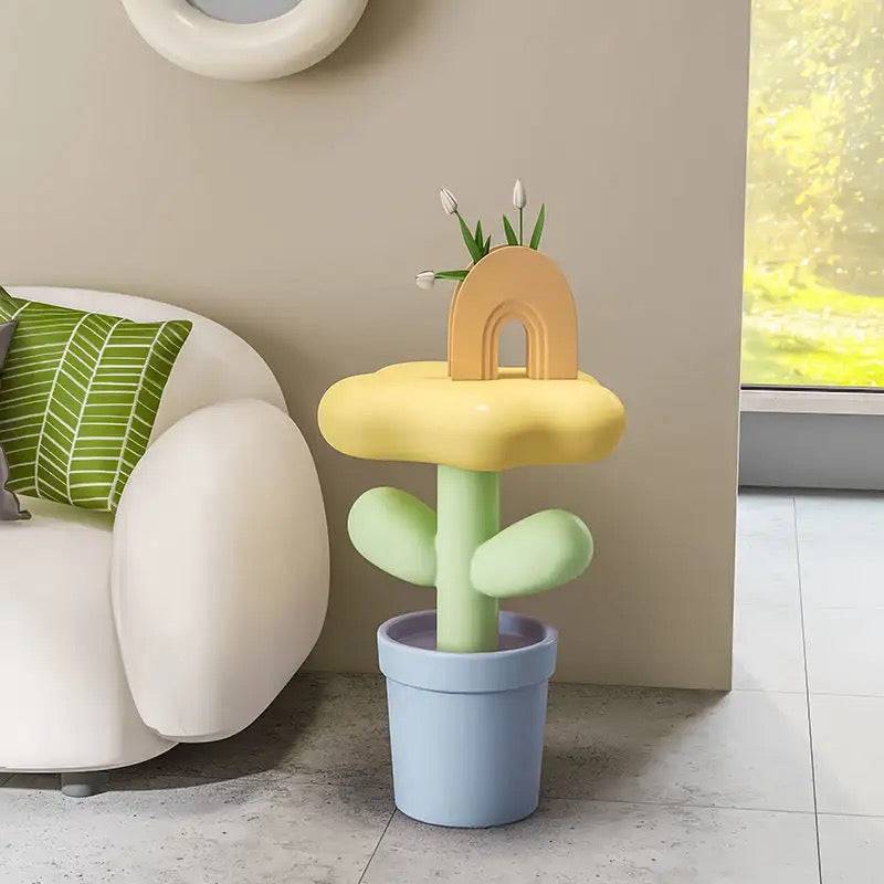 Mesa de noche de flor