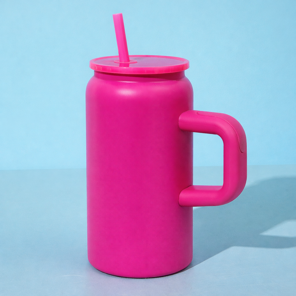 Vaso de acero inoxidable con agarrador