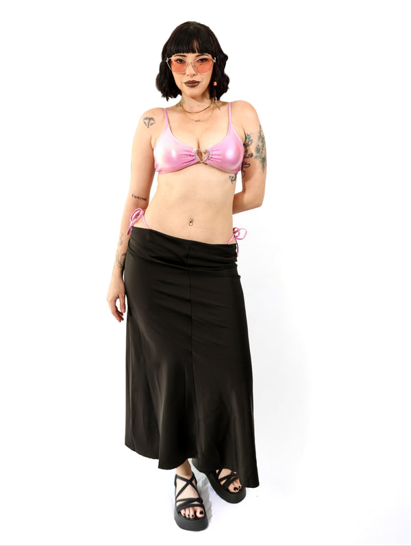 Falda larga Negro