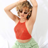 Crop top de crochet