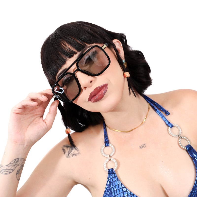 Lentes cuadrados de sol unisex