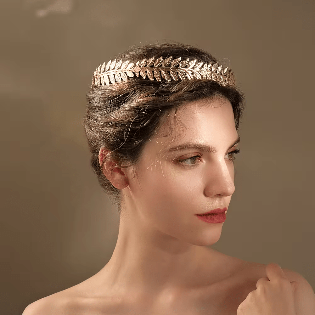 Diadema de hojas gold