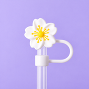 Protector de pajilla con diseño de flor
