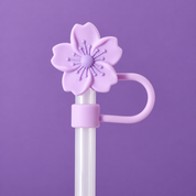 Protector de pajilla con diseño de flor