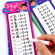 Set de tarjetas educativas de matemáticas