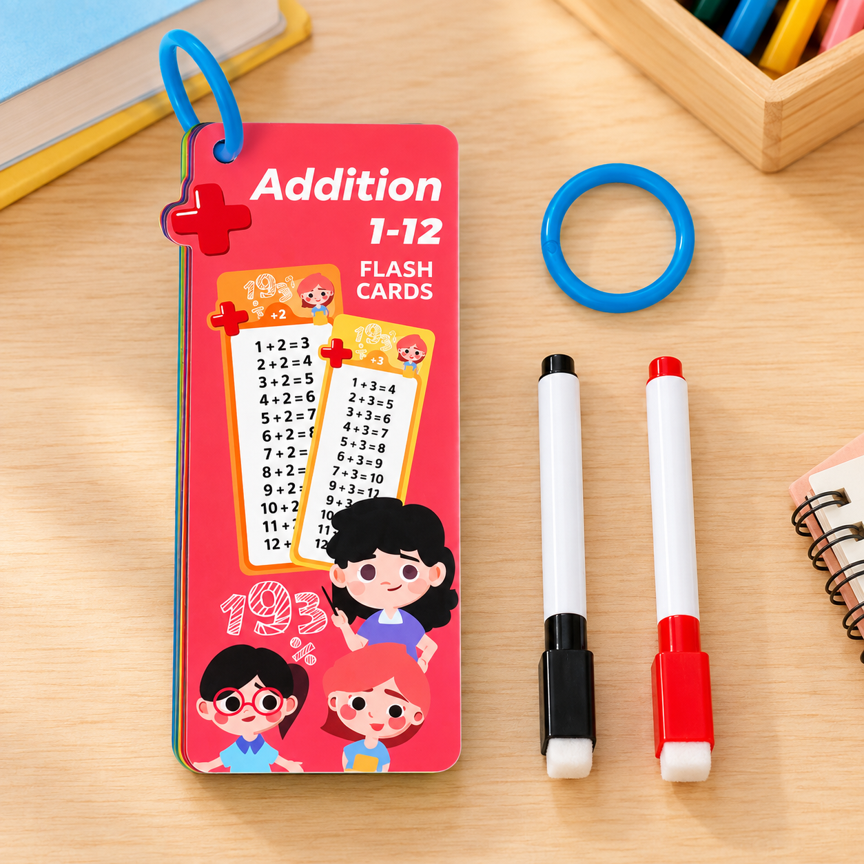 Set de tarjetas educativas de matemáticas