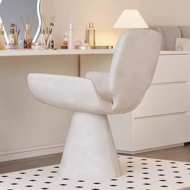 Silla giratoria 360° tapizada con respaldo