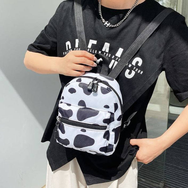 Mochila de animal print de vaca
