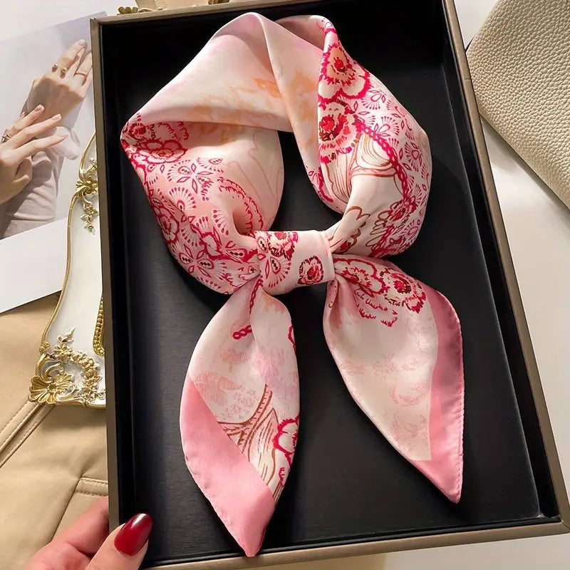Pañuelo rosado estampado