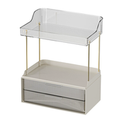 Organizador multifuncional dos niveles con cajón