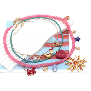 Collar chunky triple con charms