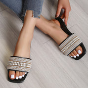 Sandalias casuales con perlas decorativas - Dressygt
