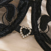 Conjunto de lencería de encaje floral