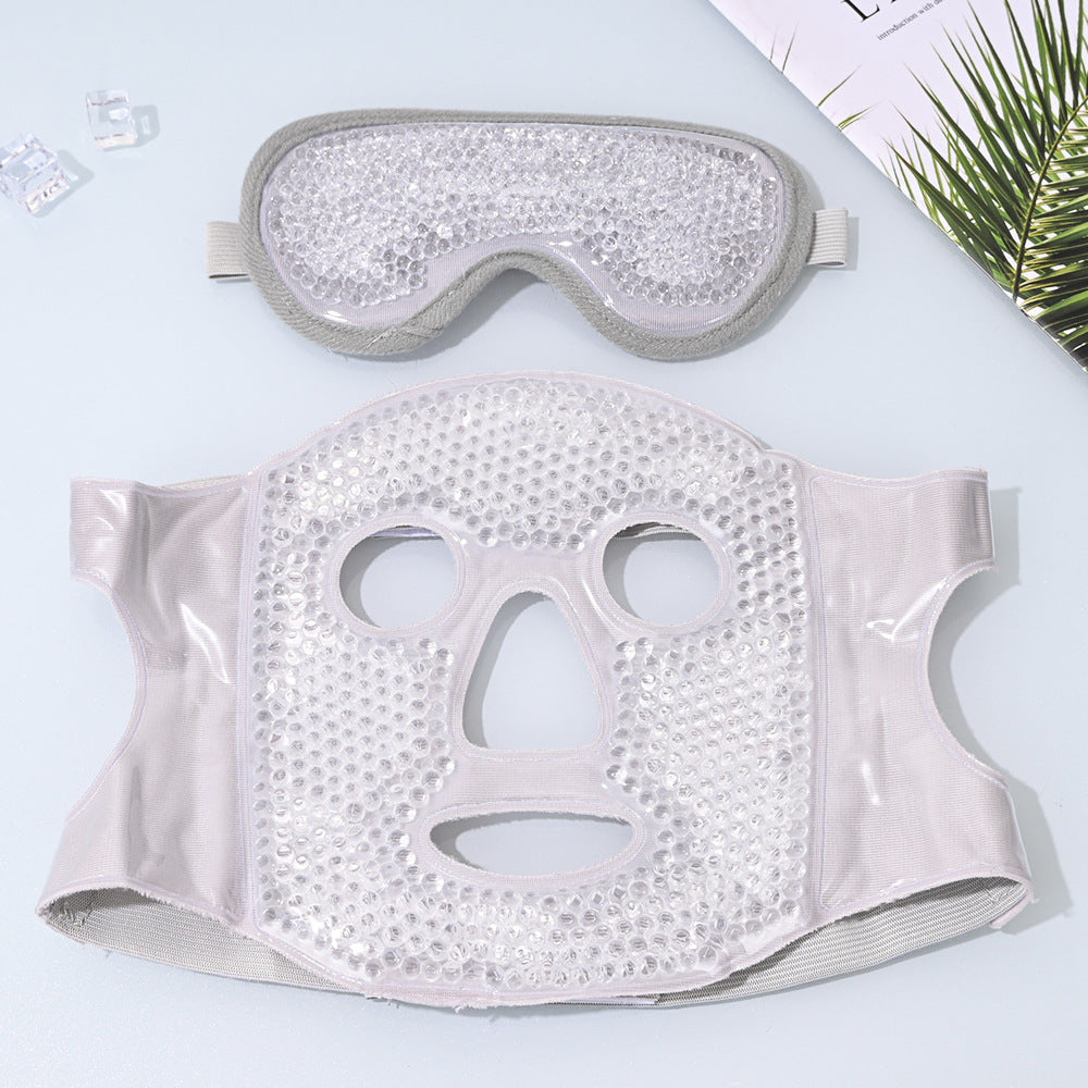 Set de máscara facial y antifaz de gel frío