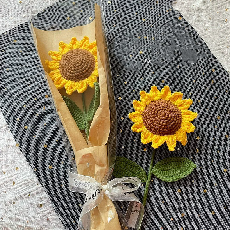Bouquet individual de girasol tejido - Dressygt