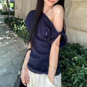 Blusa holgada con hombro caído - Dressygt