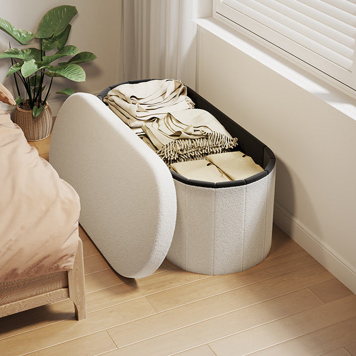 Taburete organizador tapizado