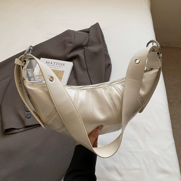 Cangurera brillante Crema