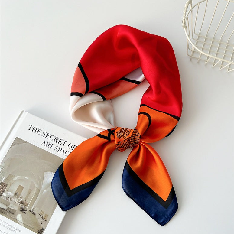 Pañuelo satín floral elegante